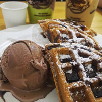 Waffles and Ice Cream